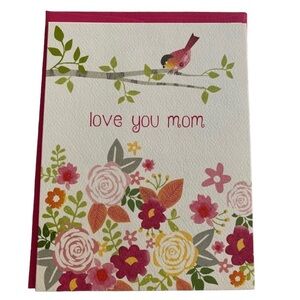 Gina B. Designs Love You Mom Mothers Day Simply Best Greeting Card Bird Flowers